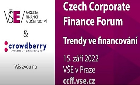Pozvání na konferenci Czech Corporate Finance Forum ze strany společnosti Crowdberry